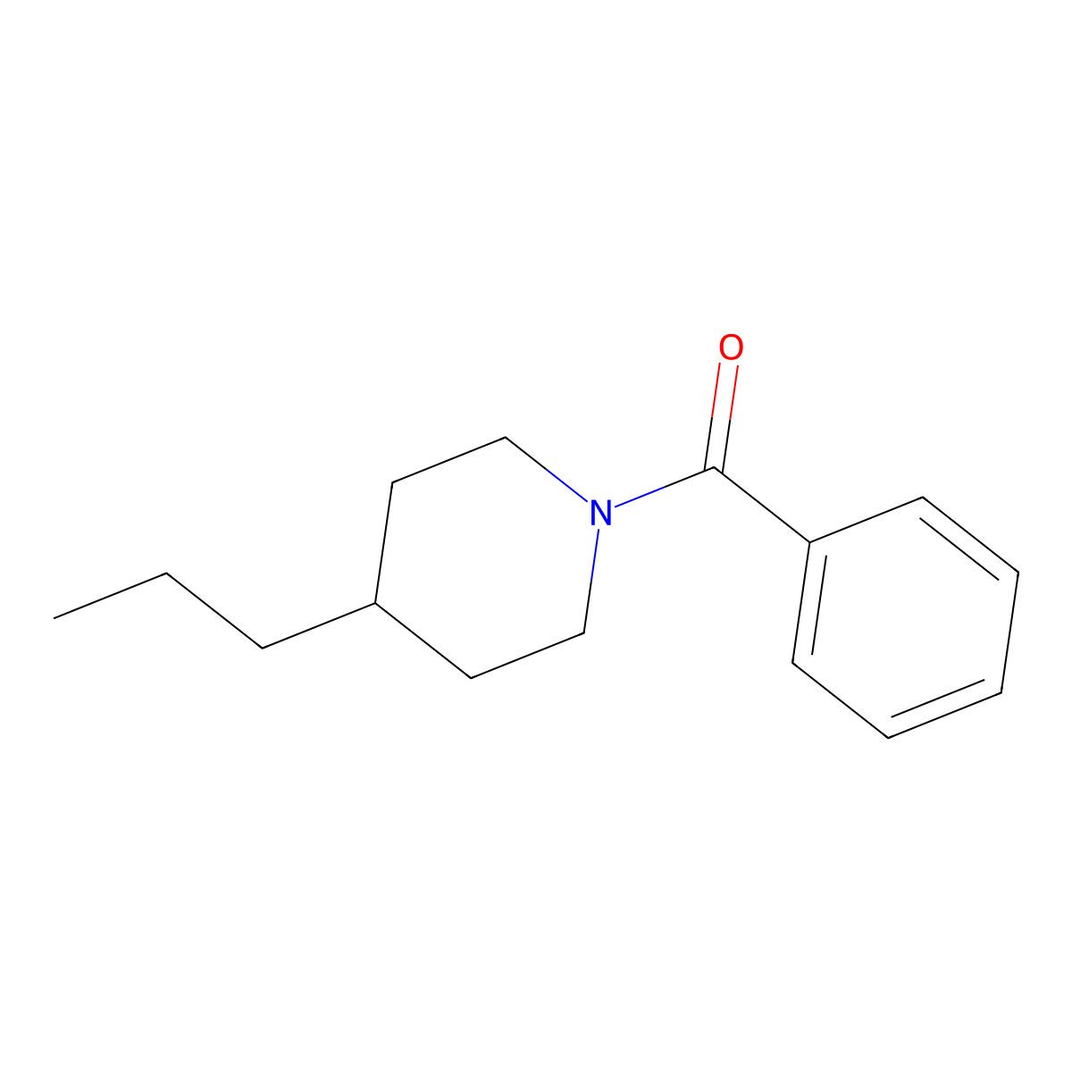 Phenyl(4-propyl-1-piperidinyl)methanone molecular structure, CAS 24152-43-0