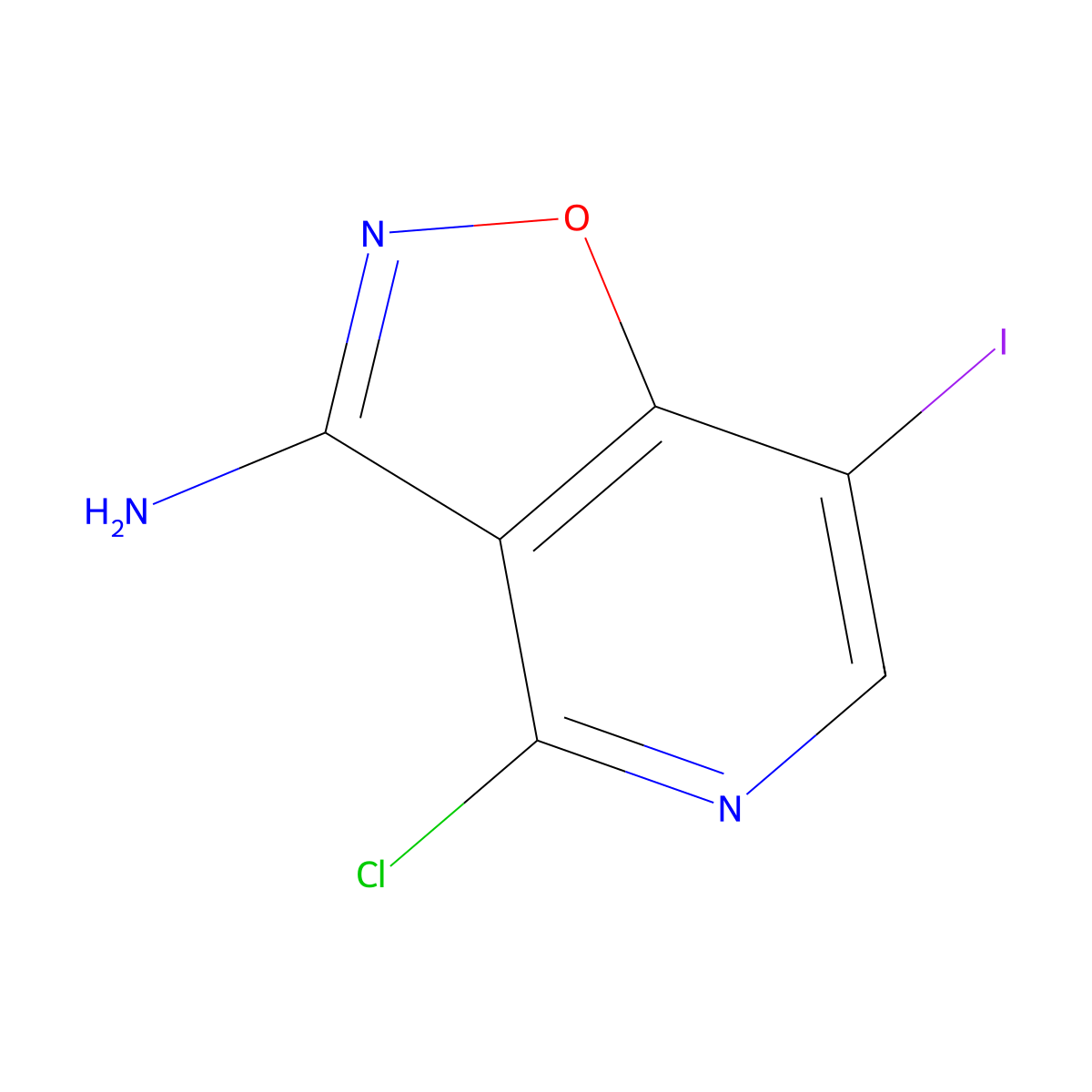 4-Chloro-7-iodoisoxazolo[4,5-c]pyridin-3-amine molecular structure, CAS 2415255-56-8
