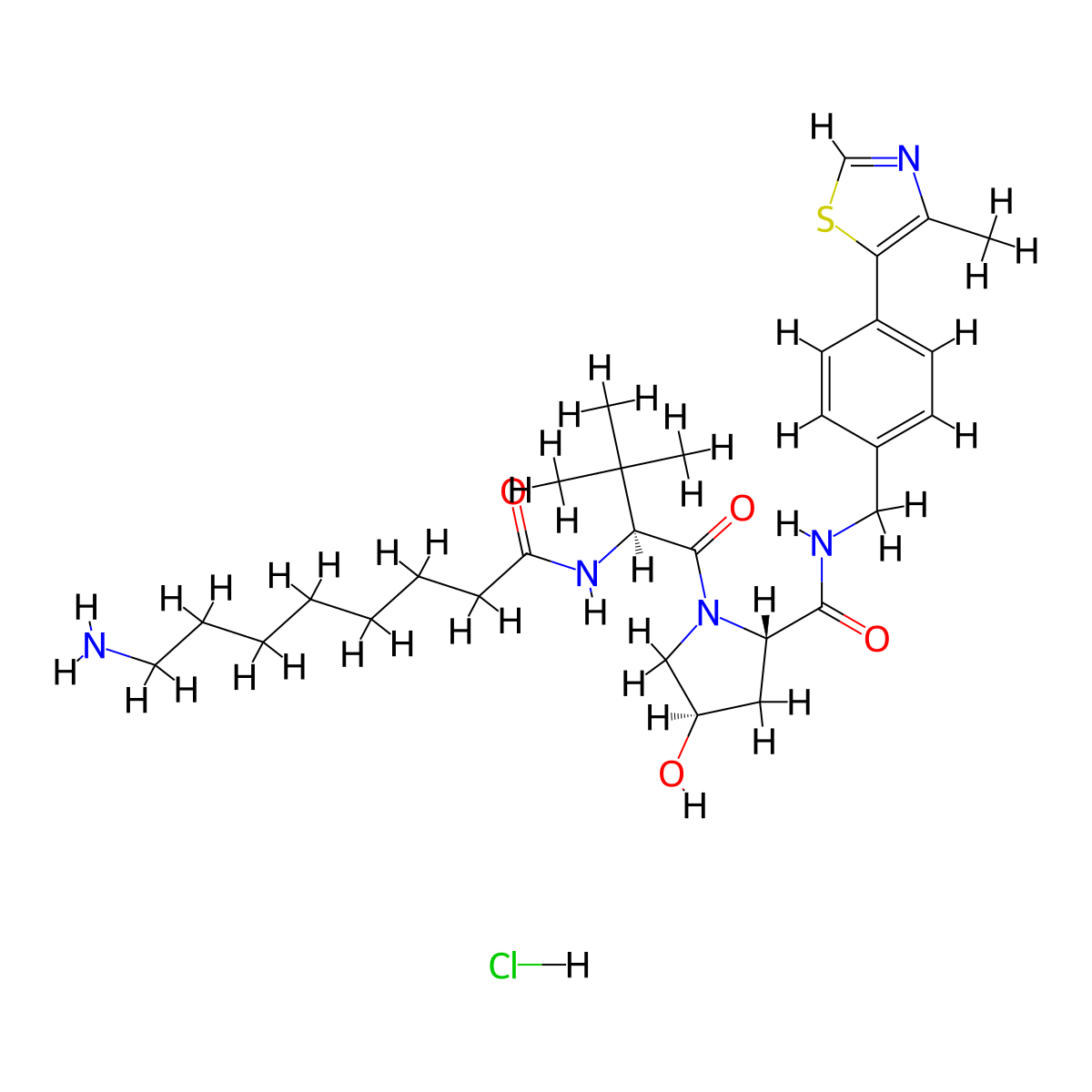 VH 032 amide-alkylC7-amine dihydrochloride molecular structure, CAS 2415256-17-4