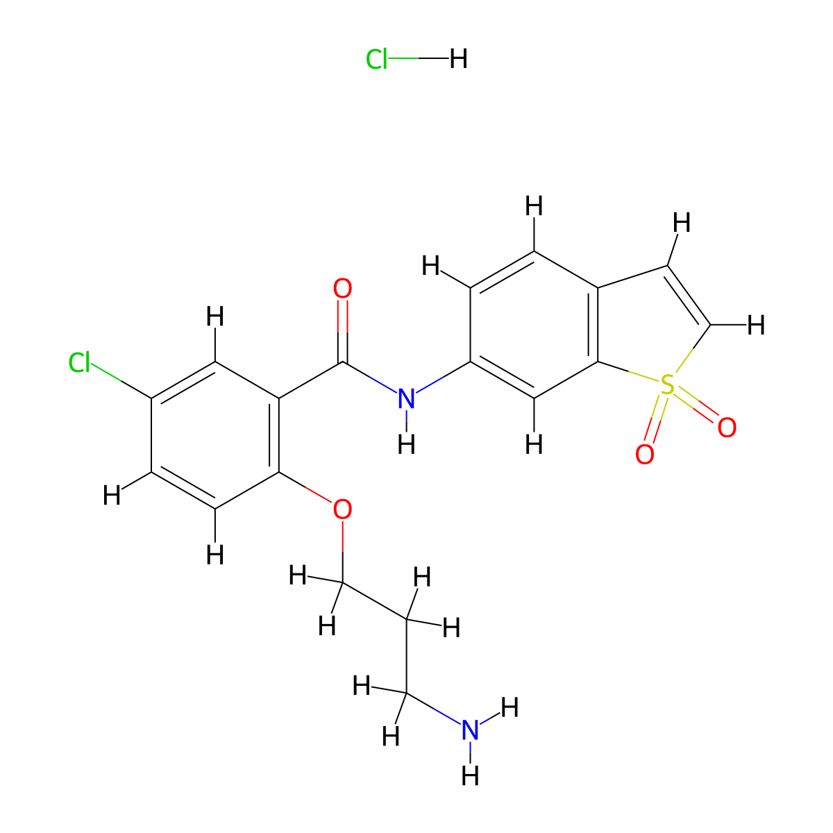 HJC0416 hydrochloride molecular structure, CAS 2415263-08-8