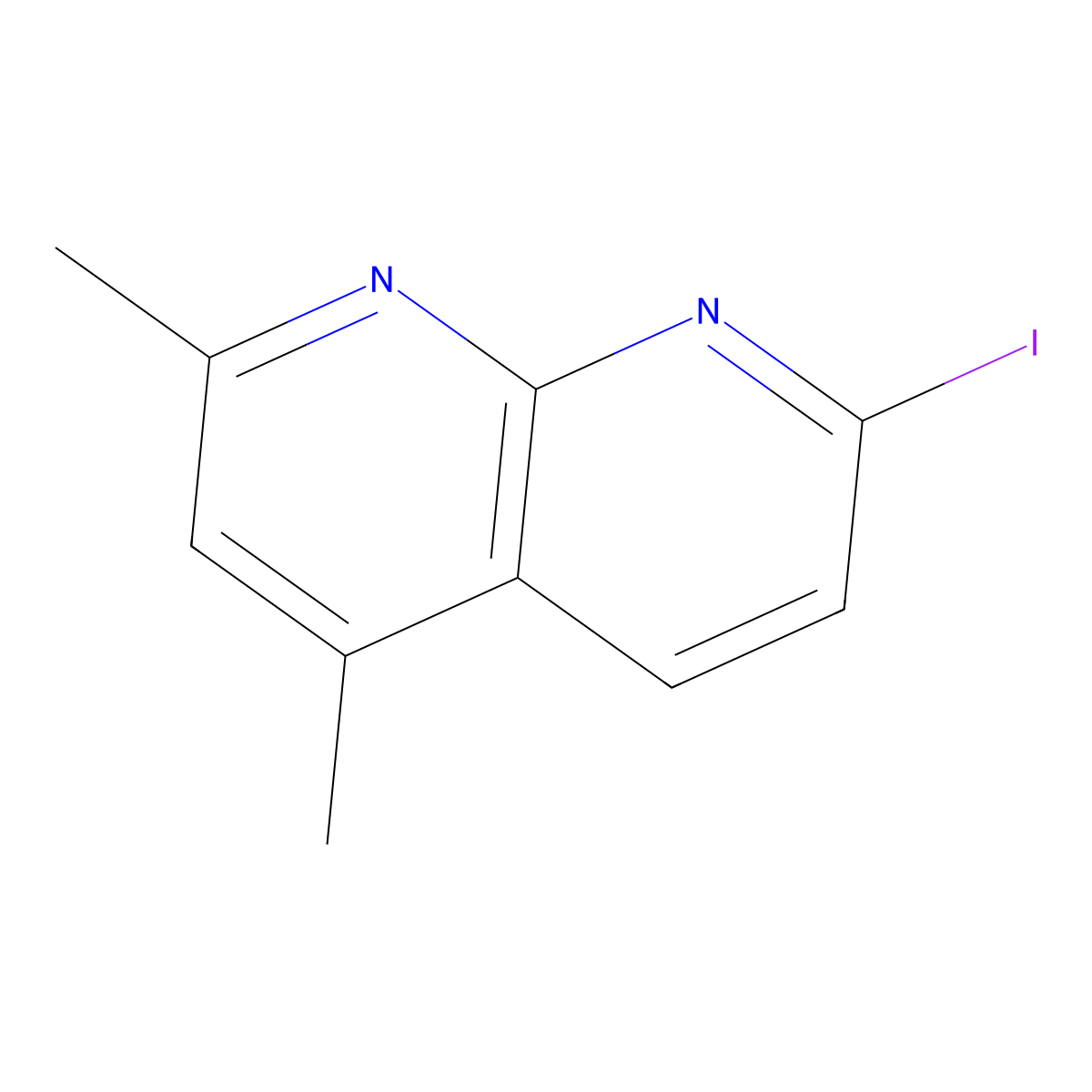 7-Iodo-2,4-dimethyl-1,8-naphthyridine molecular structure, CAS 2415263-13-5