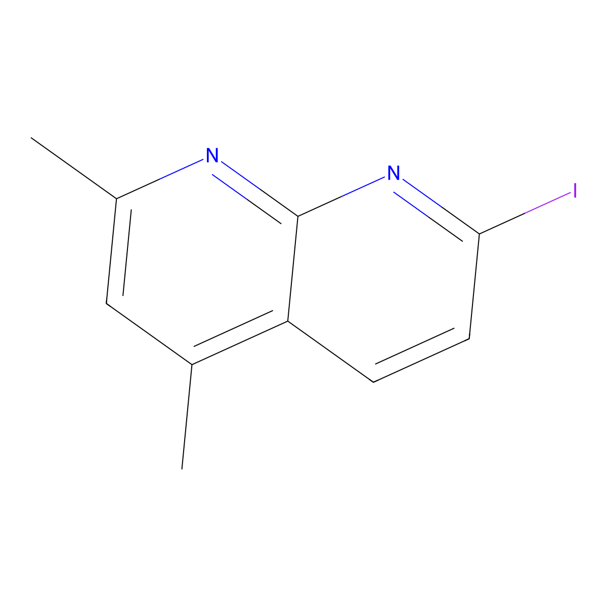 7-Iodo-2,4-dimethyl-1,8-naphthyridine molecular structure, CAS 2415263-13-5