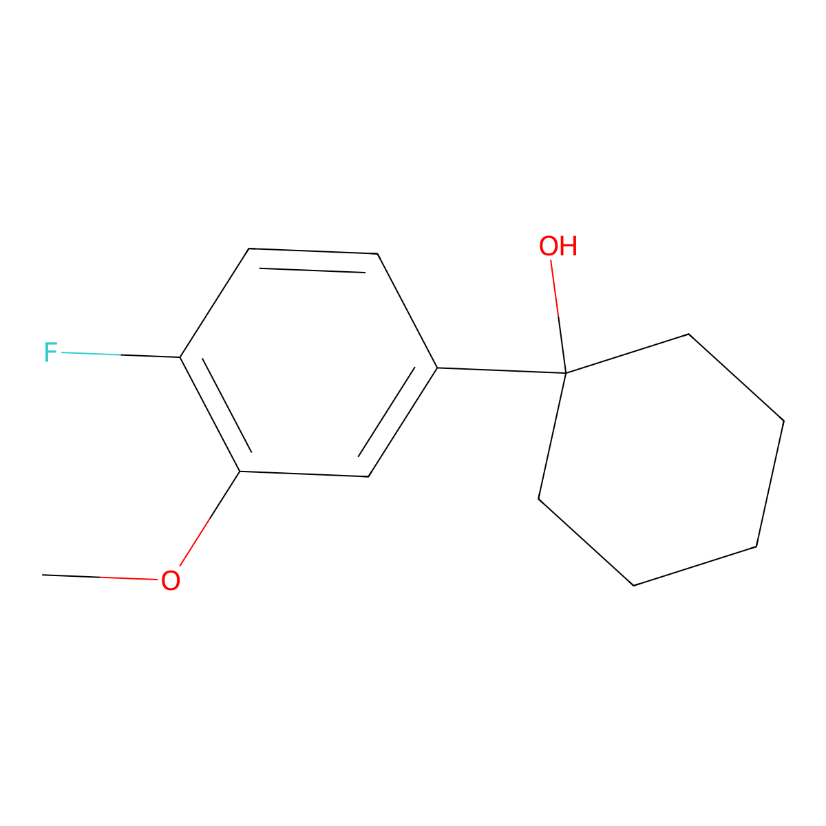 1-(4-Fluoro-3-methoxyphenyl)cyclohexanol molecular structure, CAS 2415275-36-2