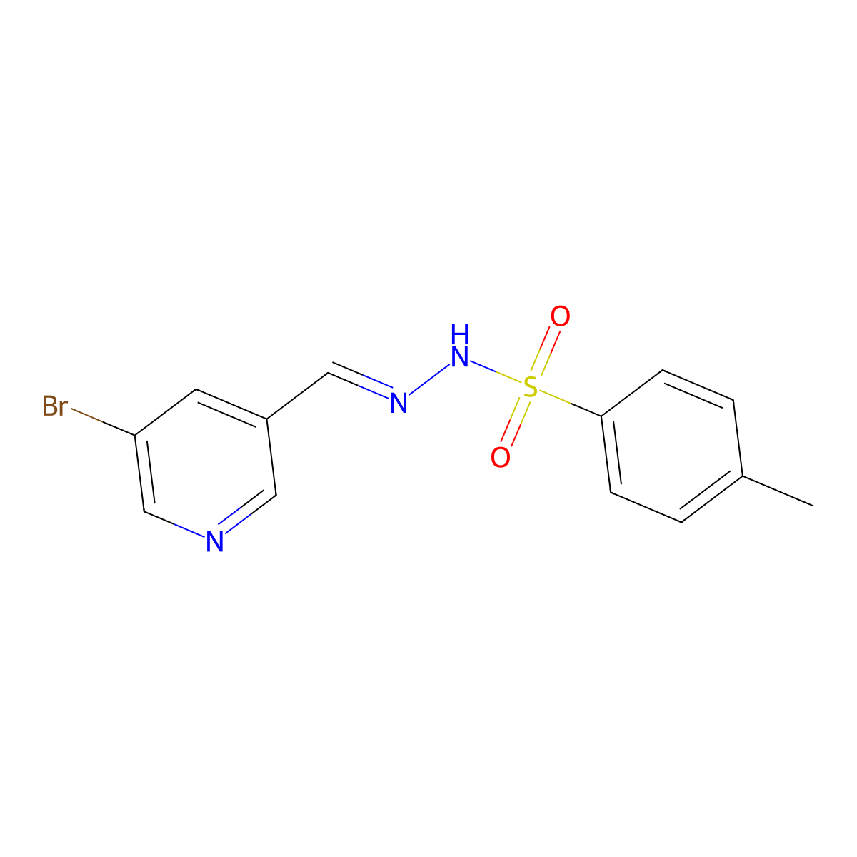 (E)-N'-((5-Bromopyridin-3-yl)methylene)-4-methylbenzenesulfonohydrazide molecular structure, CAS 2415435-97-9