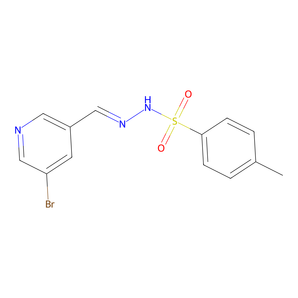 (E)-N'-((5-Bromopyridin-3-yl)methylene)-4-methylbenzenesulfonohydrazide molecular structure, CAS 2415435-97-9