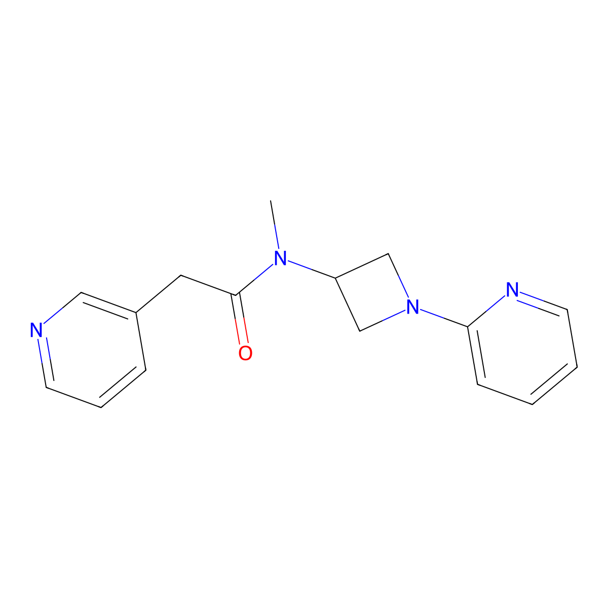 N-methyl-N-[1-(pyridin-2-yl)azetidin-3-yl]-2-(pyridin-3-yl)acetamide molecular structure, CAS 2415452-35-4