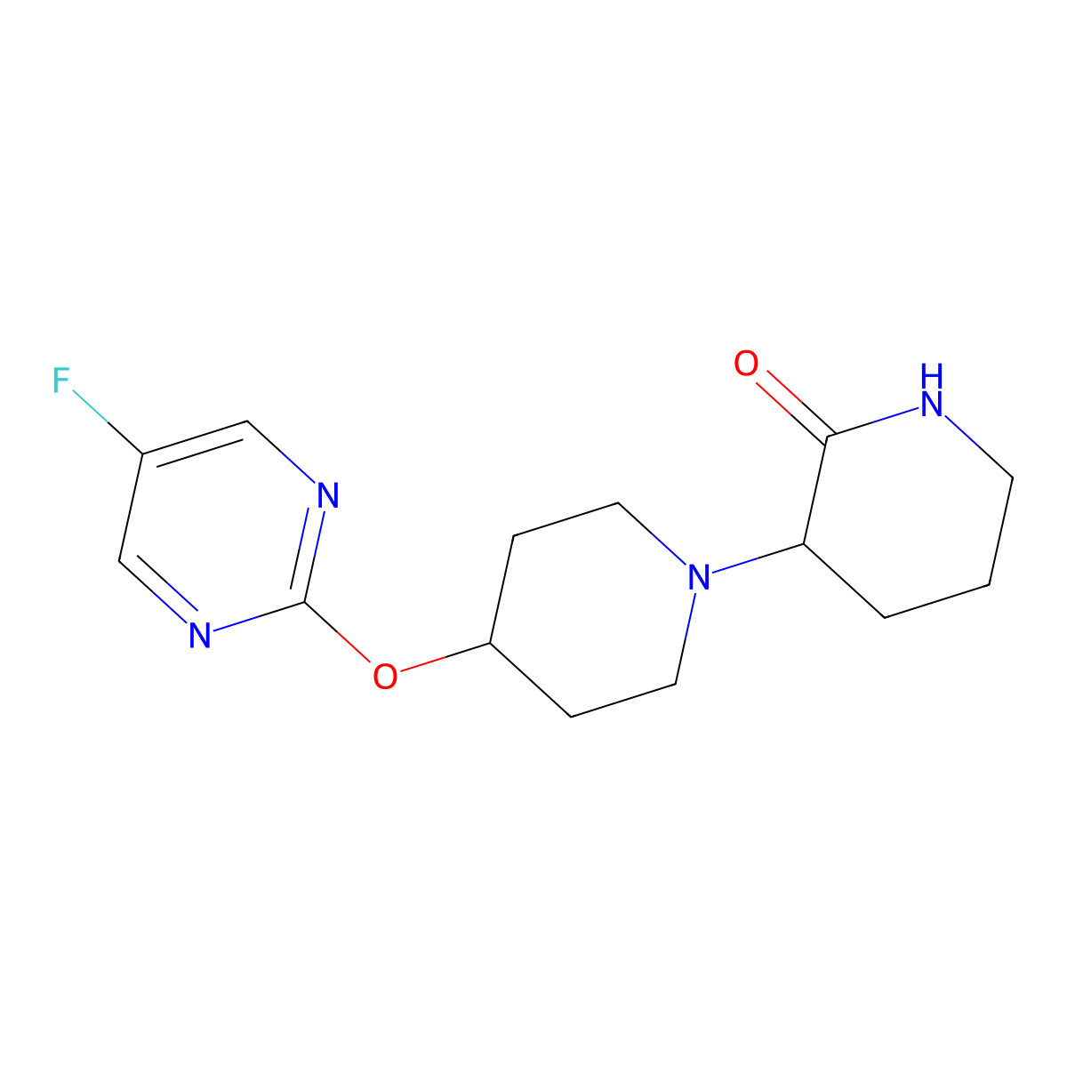 4-[(5-Fluoropyrimidin-2-yl)oxy]-[1,3'-bipiperidine]-2'-one molecular structure, CAS 2415452-41-2
