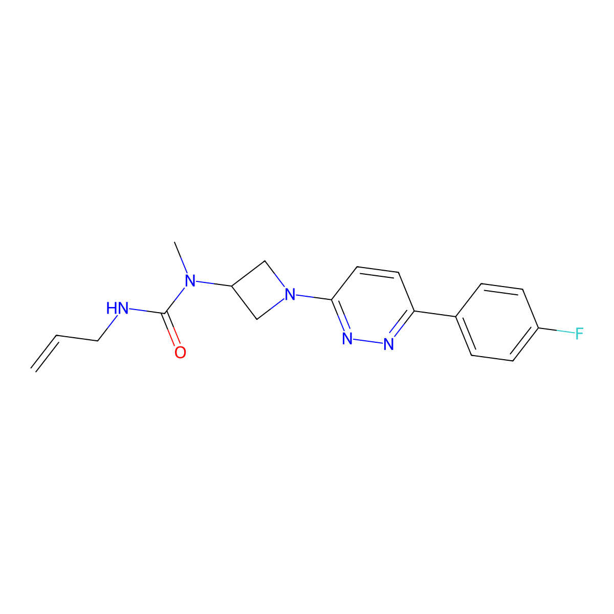 1-[1-[6-(4-Fluorophenyl)pyridazin-3-yl]azetidin-3-yl]-1-methyl-3-prop-2-enylurea molecular structure, CAS 2415452-51-4