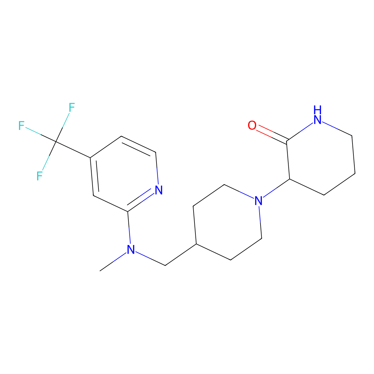 4-({Methyl[4-(trifluoromethyl)pyridin-2-yl]amino}methyl)-[1,3'-bipiperidine]-2'-one molecular structure, CAS 2415452-99-0