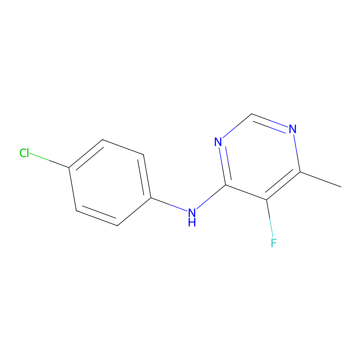 N-(4-Chlorophenyl)-5-fluoro-6-methylpyrimidin-4-amine molecular structure, CAS 2415453-06-2