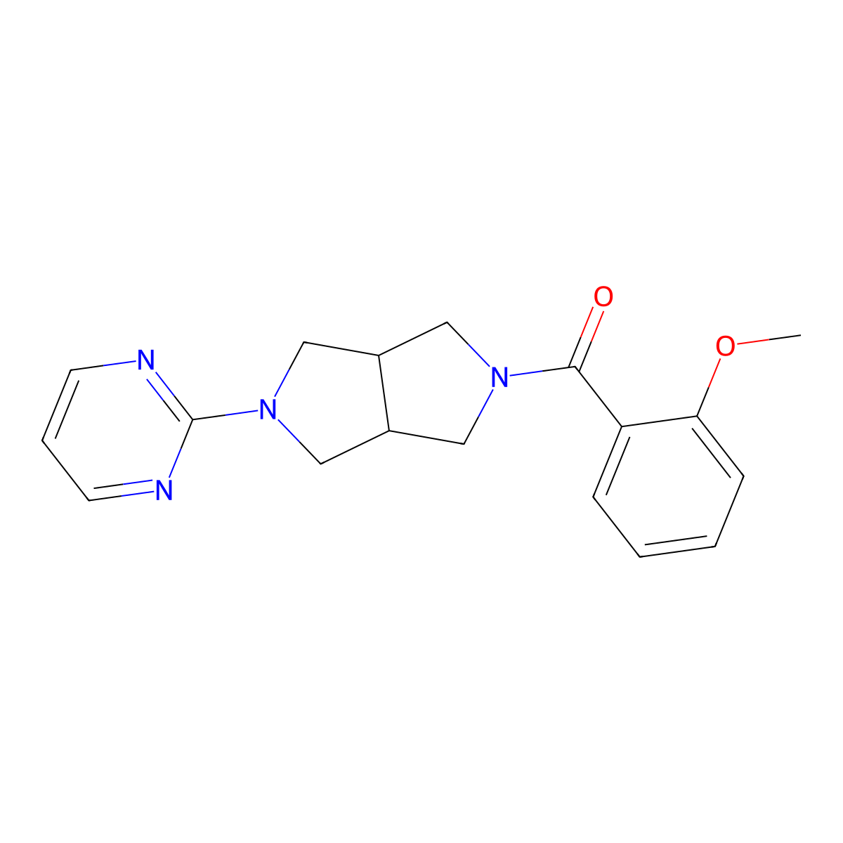 2-[5-(2-Methoxybenzoyl)-octahydropyrrolo[3,4-c]pyrrol-2-yl]pyrimidine molecular structure, CAS 2415453-17-5