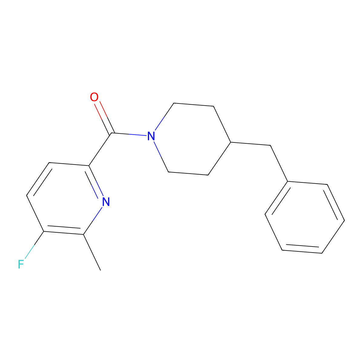 6-(4-Benzylpiperidine-1-carbonyl)-3-fluoro-2-methylpyridine molecular structure, CAS 2415453-53-9