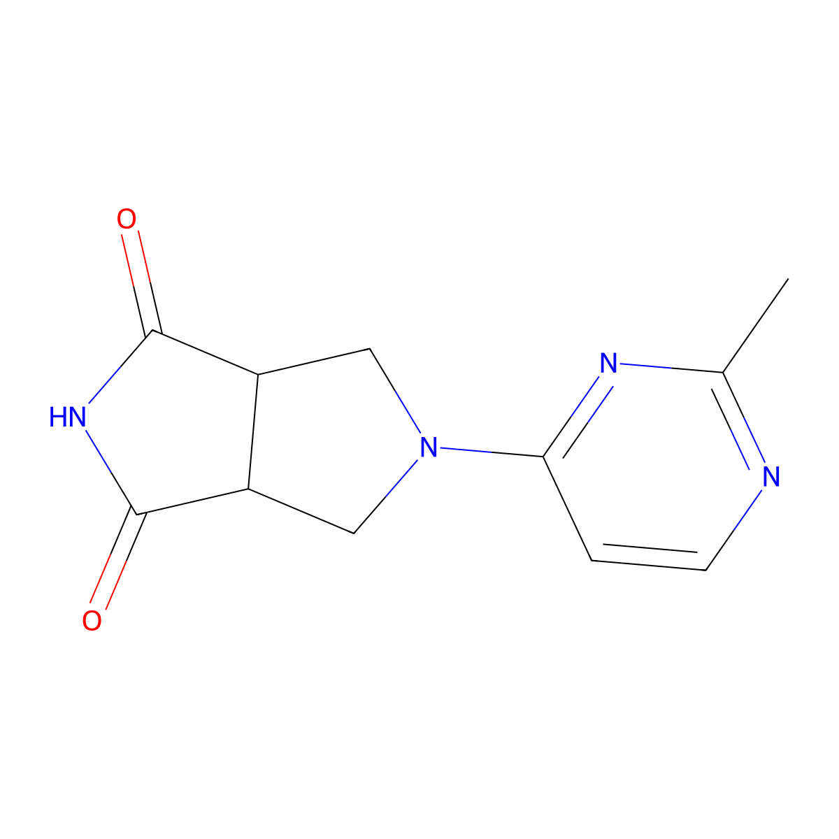 5-(2-Methylpyrimidin-4-yl)-octahydropyrrolo[3,4-c]pyrrole-1,3-dione molecular structure, CAS 2415453-78-8