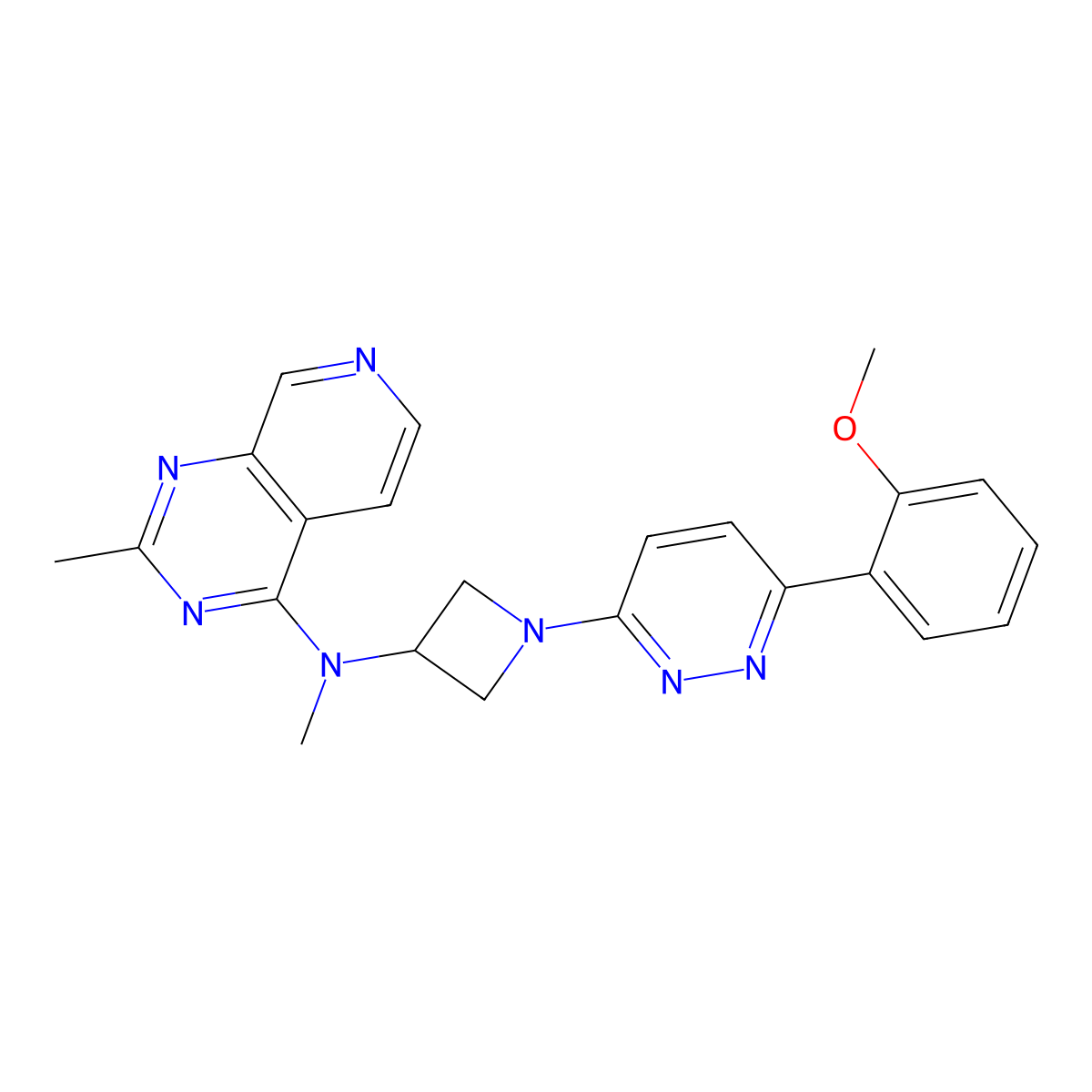 1-[6-(2-methoxyphenyl)pyridazin-3-yl]-N-methyl-N-{2-methylpyrido[3,4-d]pyrimidin-4-yl}azetidin-3-amine molecular structure, CAS 2415453-94-8