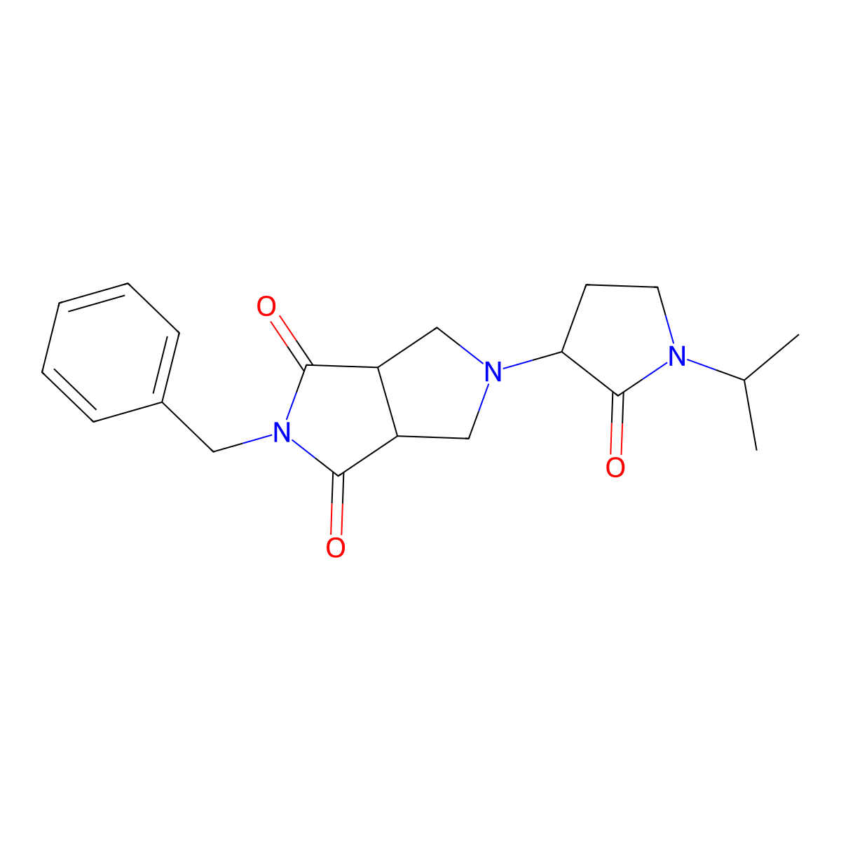 2-Benzyl-5-[2-oxo-1-(propan-2-yl)pyrrolidin-3-yl]-octahydropyrrolo[3,4-c]pyrrole-1,3-dione molecular structure, CAS 2415454-02-1