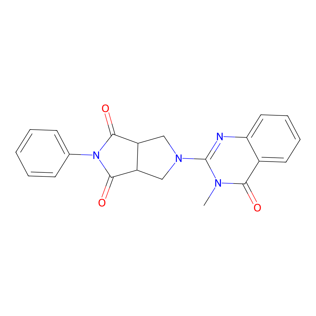 5-(3-Methyl-4-oxo-3,4-dihydroquinazolin-2-yl)-2-phenyl-octahydropyrrolo[3,4-c]pyrrole-1,3-dione molecular structure, CAS 2415454-54-3