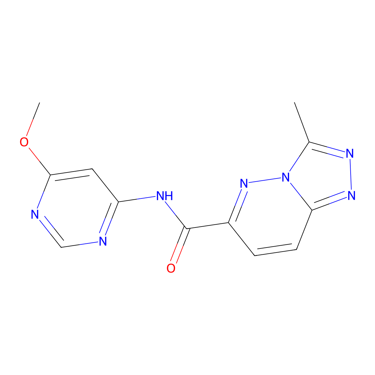 N-(6-Methoxypyrimidin-4-yl)-3-methyl-[1,2,4]triazolo[4,3-b]pyridazine-6-carboxamide molecular structure, CAS 2415454-60-1