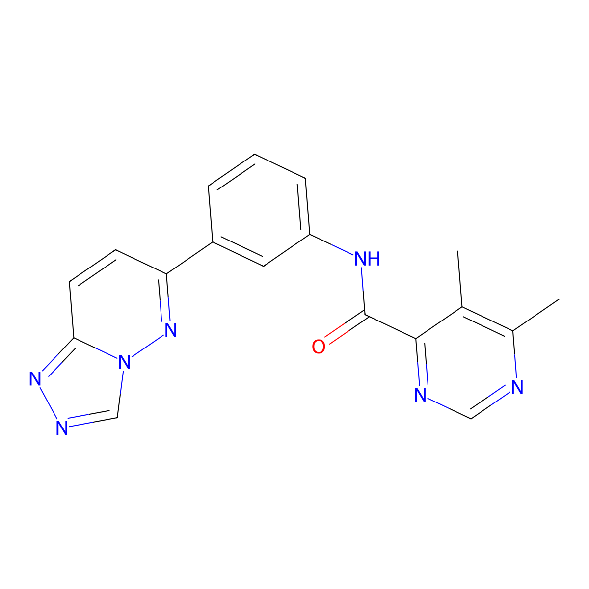 5,6-dimethyl-N-(3-{[1,2,4]triazolo[4,3-b]pyridazin-6-yl}phenyl)pyrimidine-4-carboxamide molecular structure, CAS 2415454-75-8
