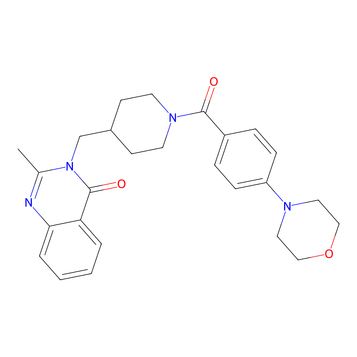 2-Methyl-3-({1-[4-(morpholin-4-yl)benzoyl]piperidin-4-yl}methyl)-3,4-dihydroquinazolin-4-one molecular structure, CAS 2415454-78-1