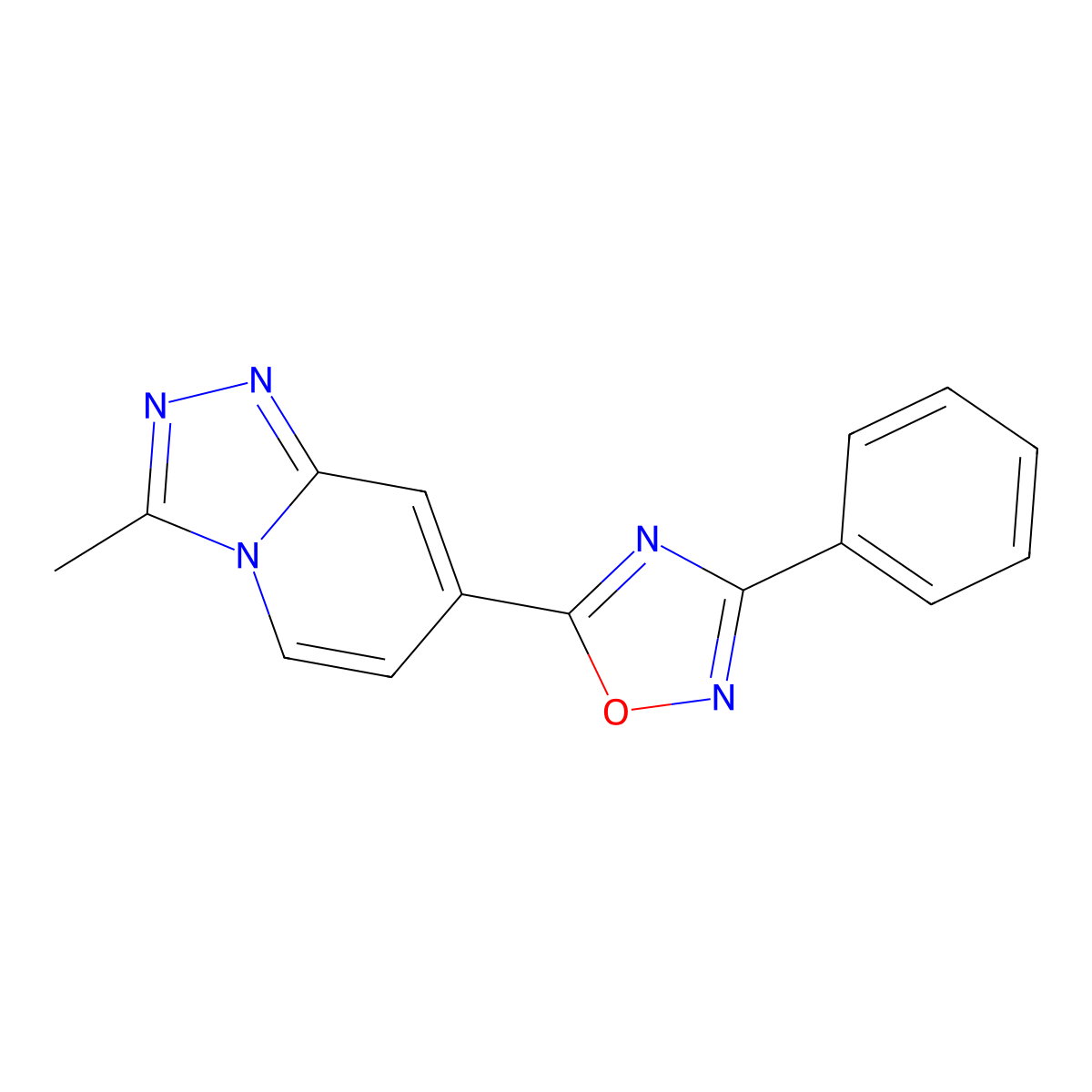 5-{3-Methyl-[1,2,4]triazolo[4,3-a]pyridin-7-yl}-3-phenyl-1,2,4-oxadiazole molecular structure, CAS 2415454-85-0