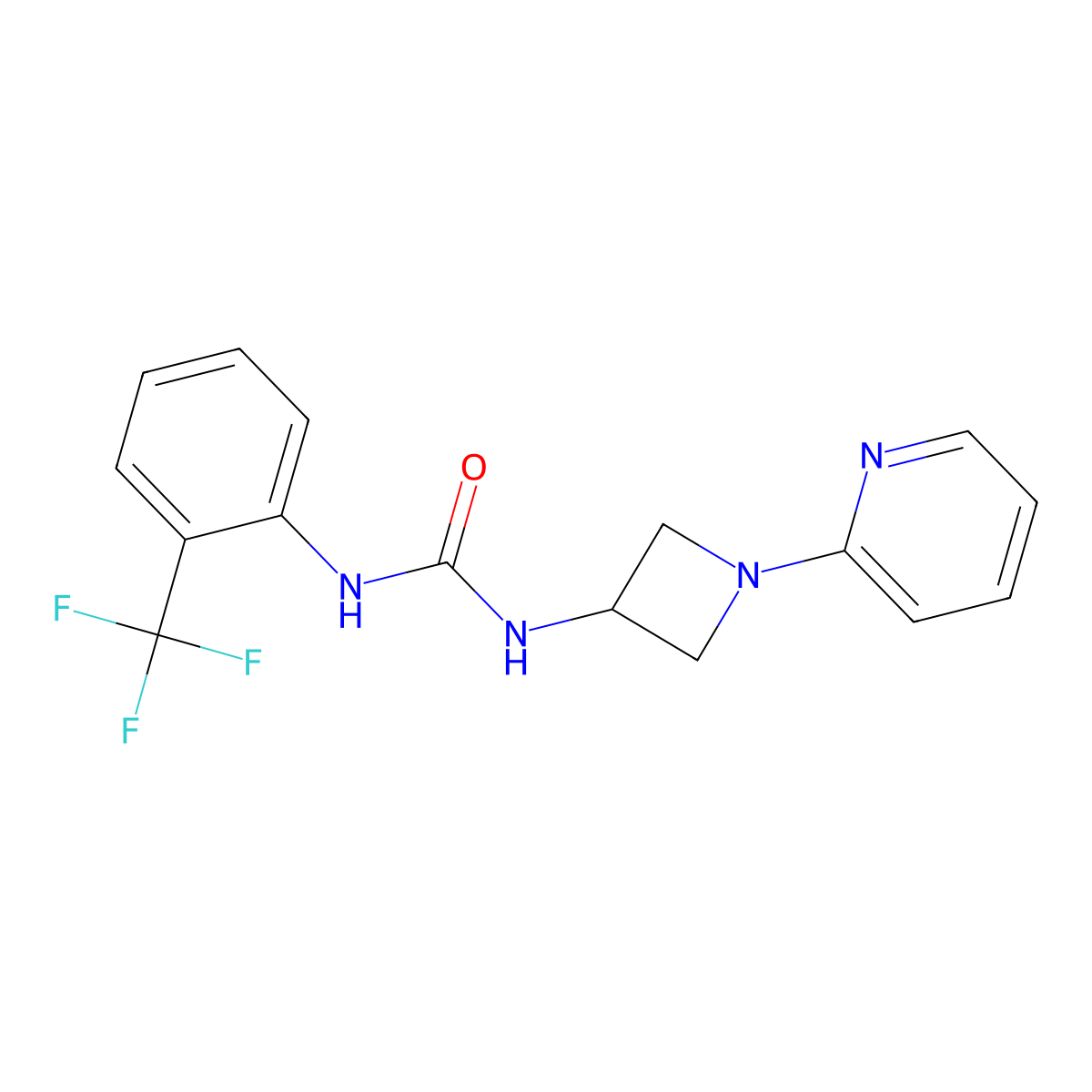 3-[1-(Pyridin-2-yl)azetidin-3-yl]-1-[2-(trifluoromethyl)phenyl]urea molecular structure, CAS 2415455-37-5
