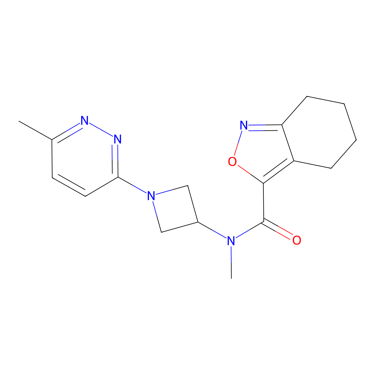 N-methyl-N-[1-(6-methylpyridazin-3-yl)azetidin-3-yl]-4,5,6,7-tetrahydro-2,1-benzoxazole-3-carboxamide molecular structure, CAS 2415455-54-6