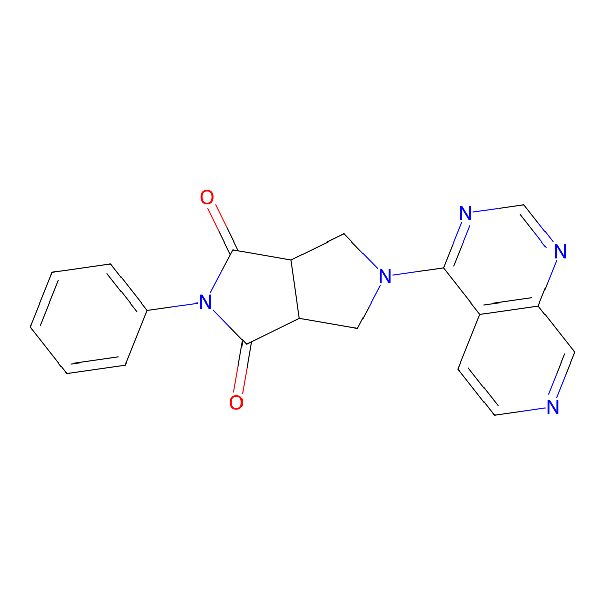 2-Phenyl-5-{pyrido[3,4-d]pyrimidin-4-yl}-octahydropyrrolo[3,4-c]pyrrole-1,3-dione molecular structure, CAS 2415456-03-8