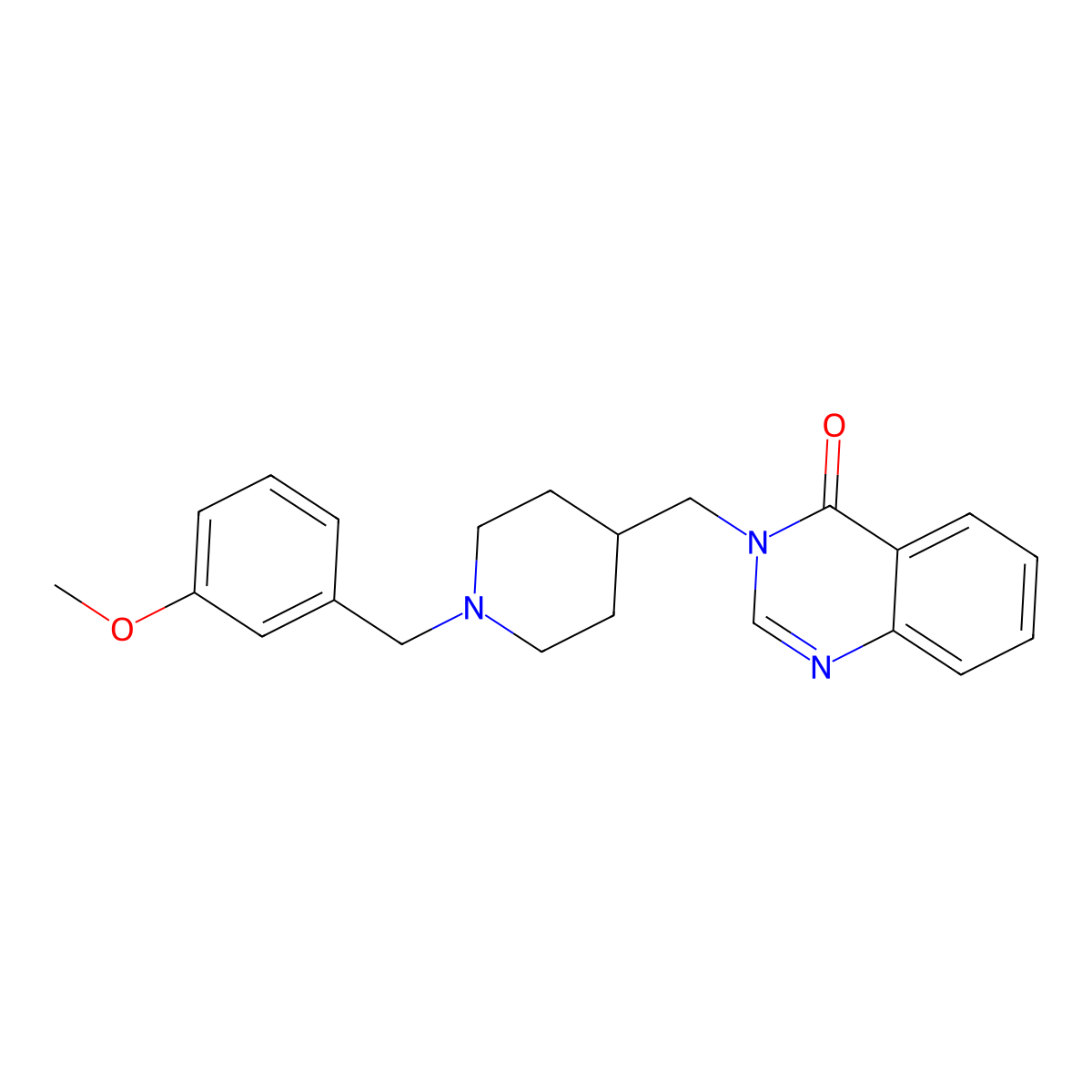 3-({1-[(3-Methoxyphenyl)methyl]piperidin-4-yl}methyl)-3,4-dihydroquinazolin-4-one molecular structure, CAS 2415456-11-8