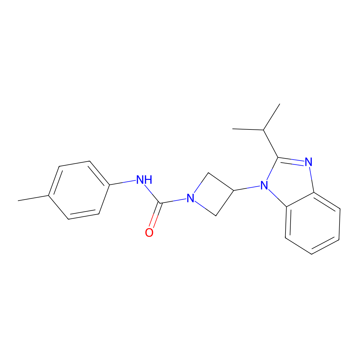 N-(4-methylphenyl)-3-[2-(propan-2-yl)-1H-1,3-benzodiazol-1-yl]azetidine-1-carboxamide molecular structure, CAS 2415456-21-0