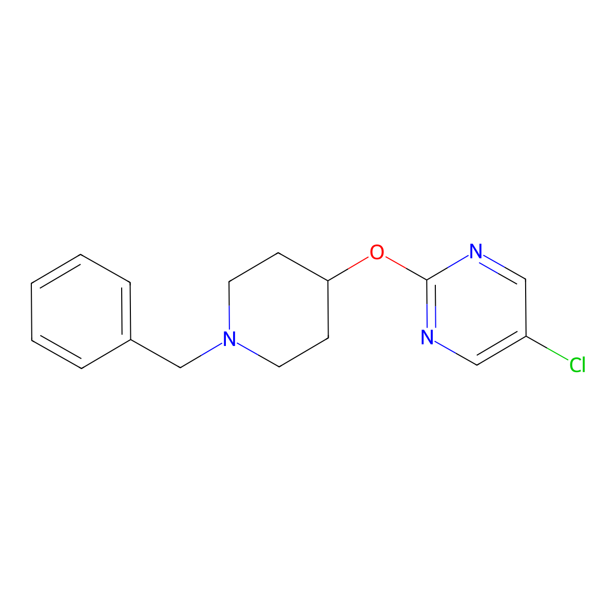 2-[(1-Benzylpiperidin-4-yl)oxy]-5-chloropyrimidine molecular structure, CAS 2415456-50-5