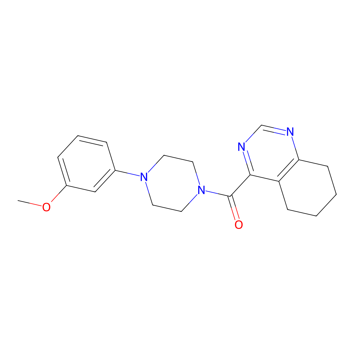 4-[4-(3-Methoxyphenyl)piperazine-1-carbonyl]-5,6,7,8-tetrahydroquinazoline molecular structure, CAS 2415456-52-7
