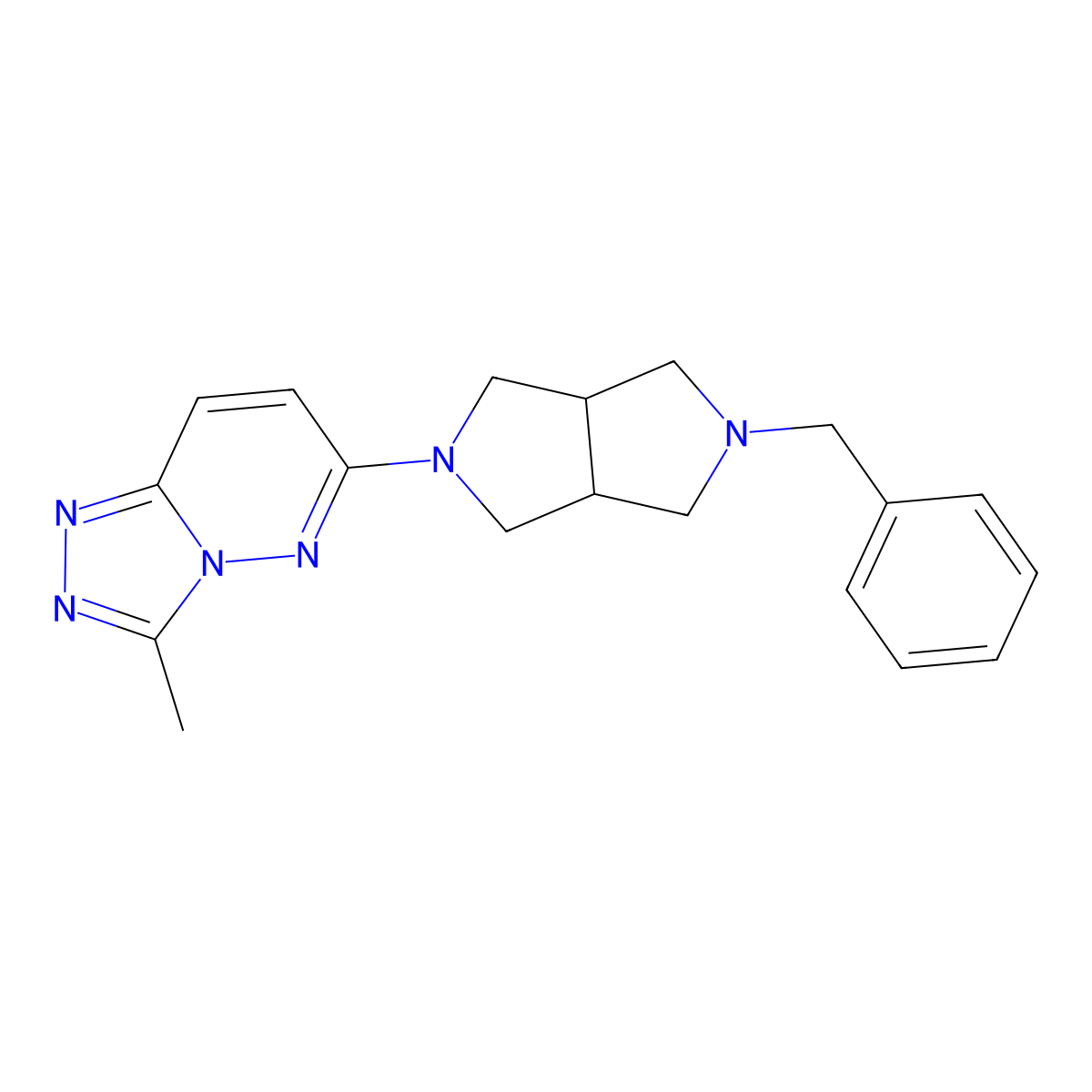 6-{5-Benzyl-octahydropyrrolo[3,4-c]pyrrol-2-yl}-3-methyl-[1,2,4]triazolo[4,3-b]pyridazine molecular structure, CAS 2415456-70-9
