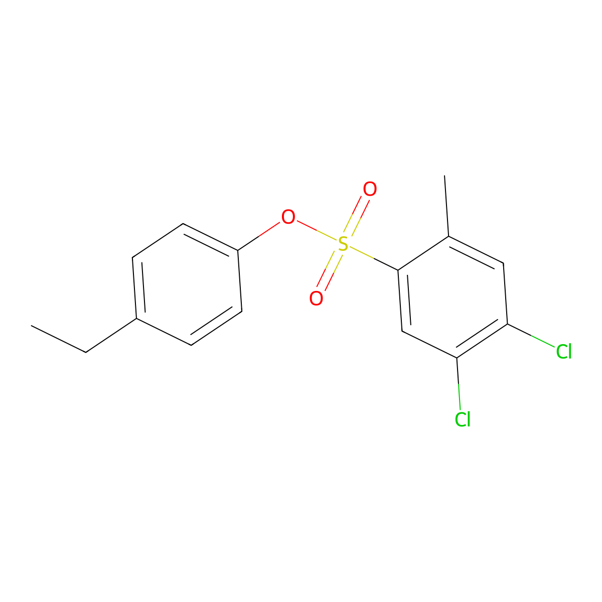 4-Ethylphenyl 4,5-dichloro-2-methylbenzene-1-sulfonate molecular structure, CAS 2415461-44-6