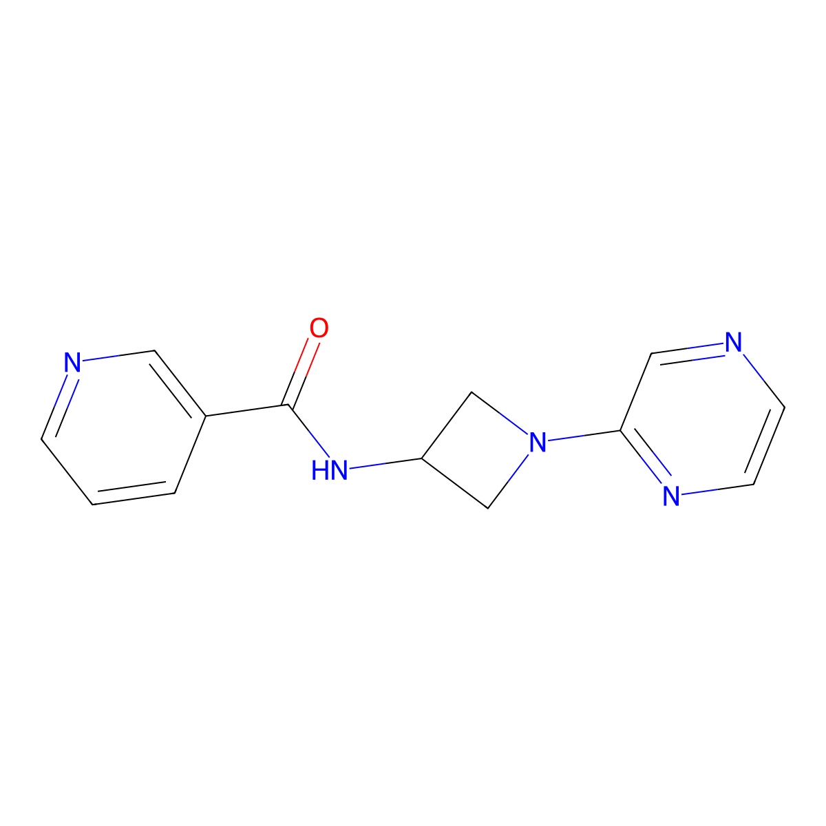 N-[1-(pyrazin-2-yl)azetidin-3-yl]pyridine-3-carboxamide molecular structure, CAS 2415461-61-7