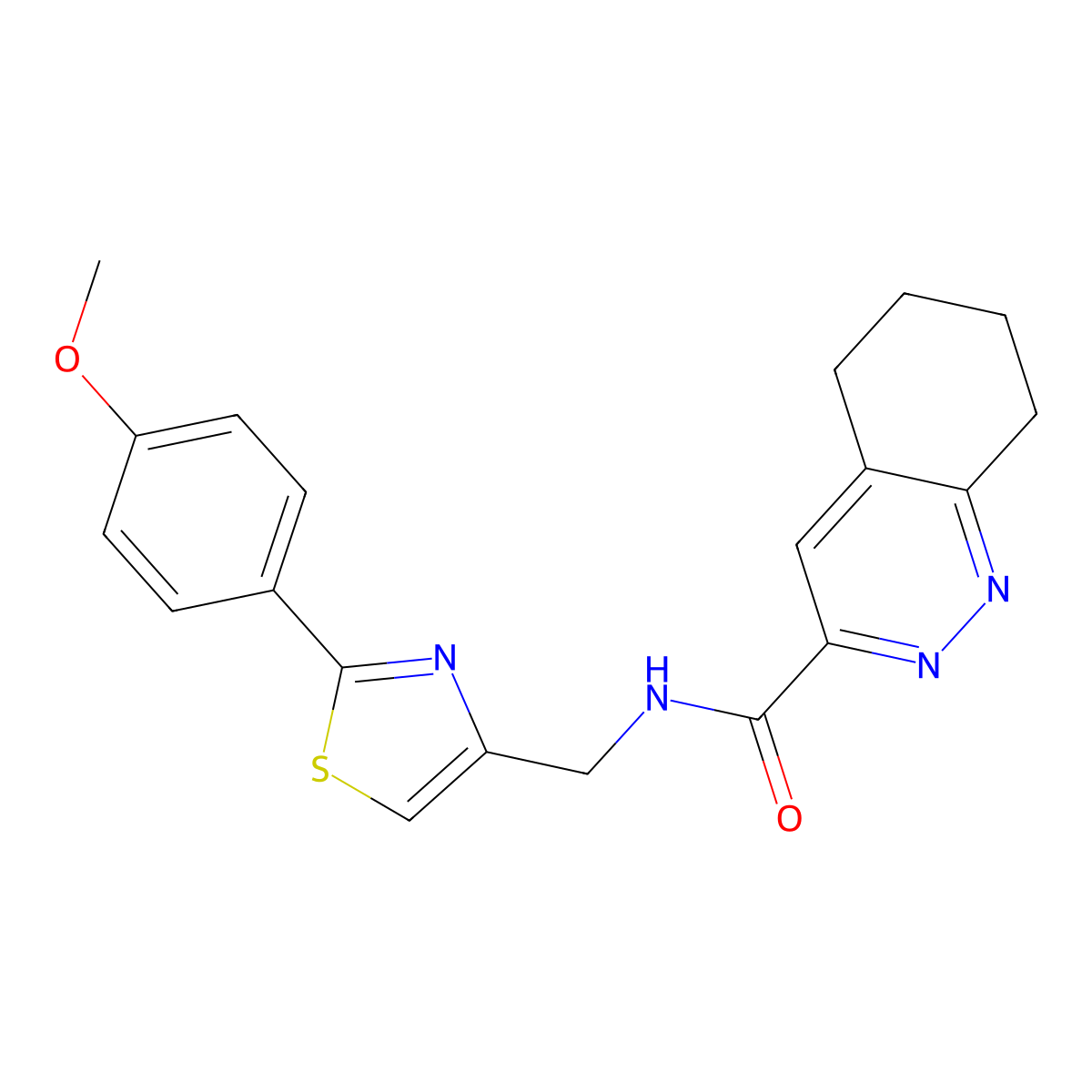 N-{[2-(4-methoxyphenyl)-1,3-thiazol-4-yl]methyl}-5,6,7,8-tetrahydrocinnoline-3-carboxamide molecular structure, CAS 2415461-69-5