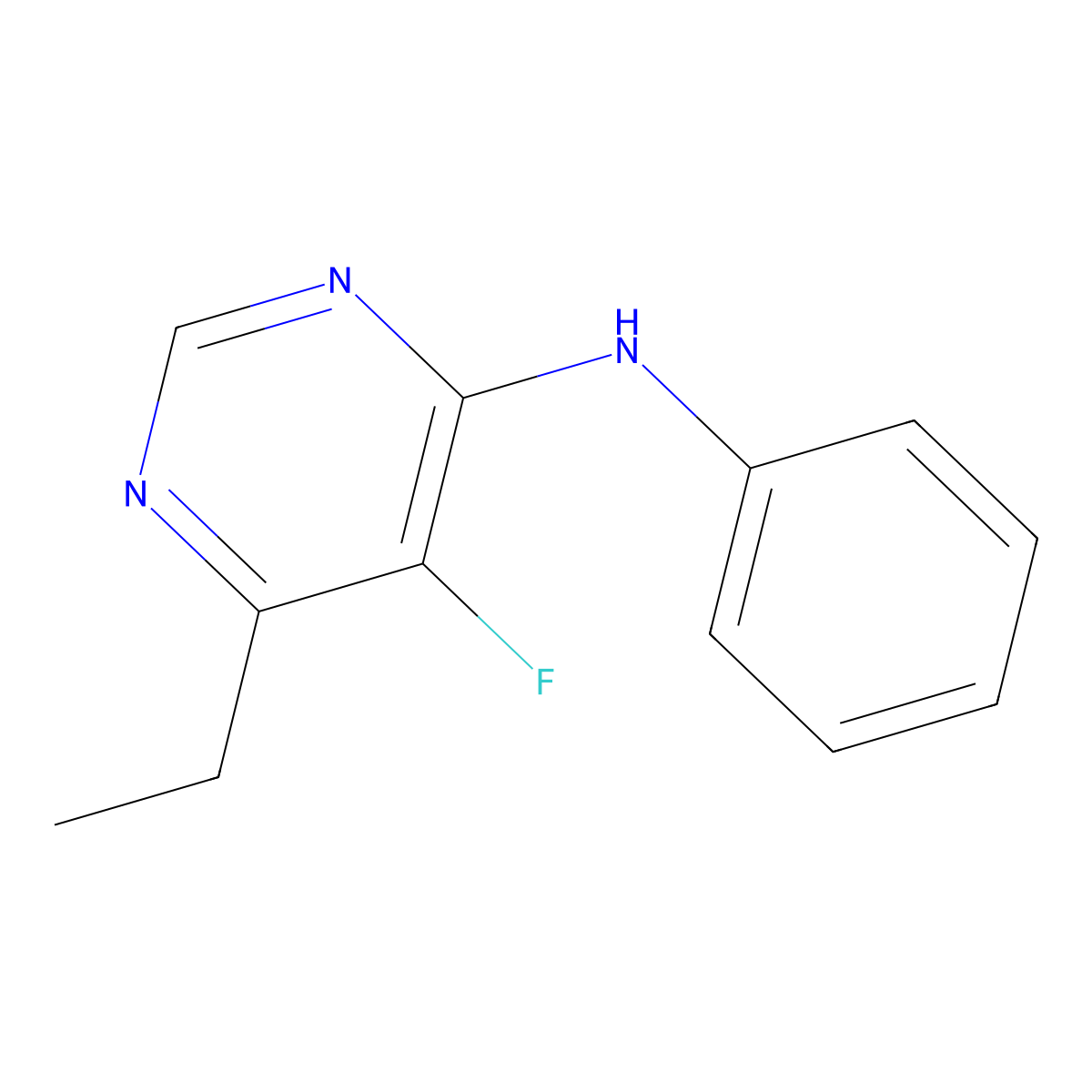 6-ethyl-5-fluoro-N-phenylpyrimidin-4-amine molecular structure, CAS 2415461-80-0