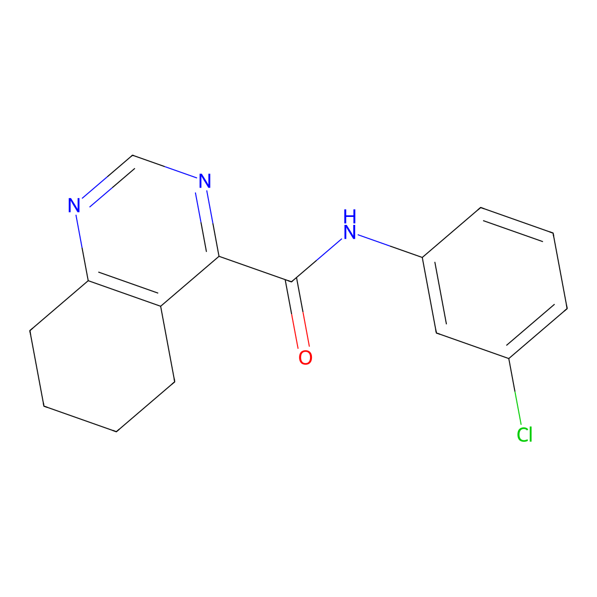 N-(3-Chlorophenyl)-5,6,7,8-tetrahydroquinazoline-4-carboxamide molecular structure, CAS 2415461-99-1