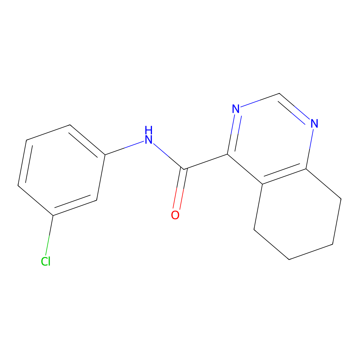 N-(3-Chlorophenyl)-5,6,7,8-tetrahydroquinazoline-4-carboxamide molecular structure, CAS 2415461-99-1