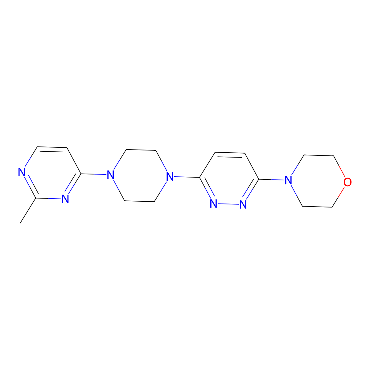 4-{6-[4-(2-Methylpyrimidin-4-yl)piperazin-1-yl]pyridazin-3-yl}morpholine molecular structure, CAS 2415462-19-8