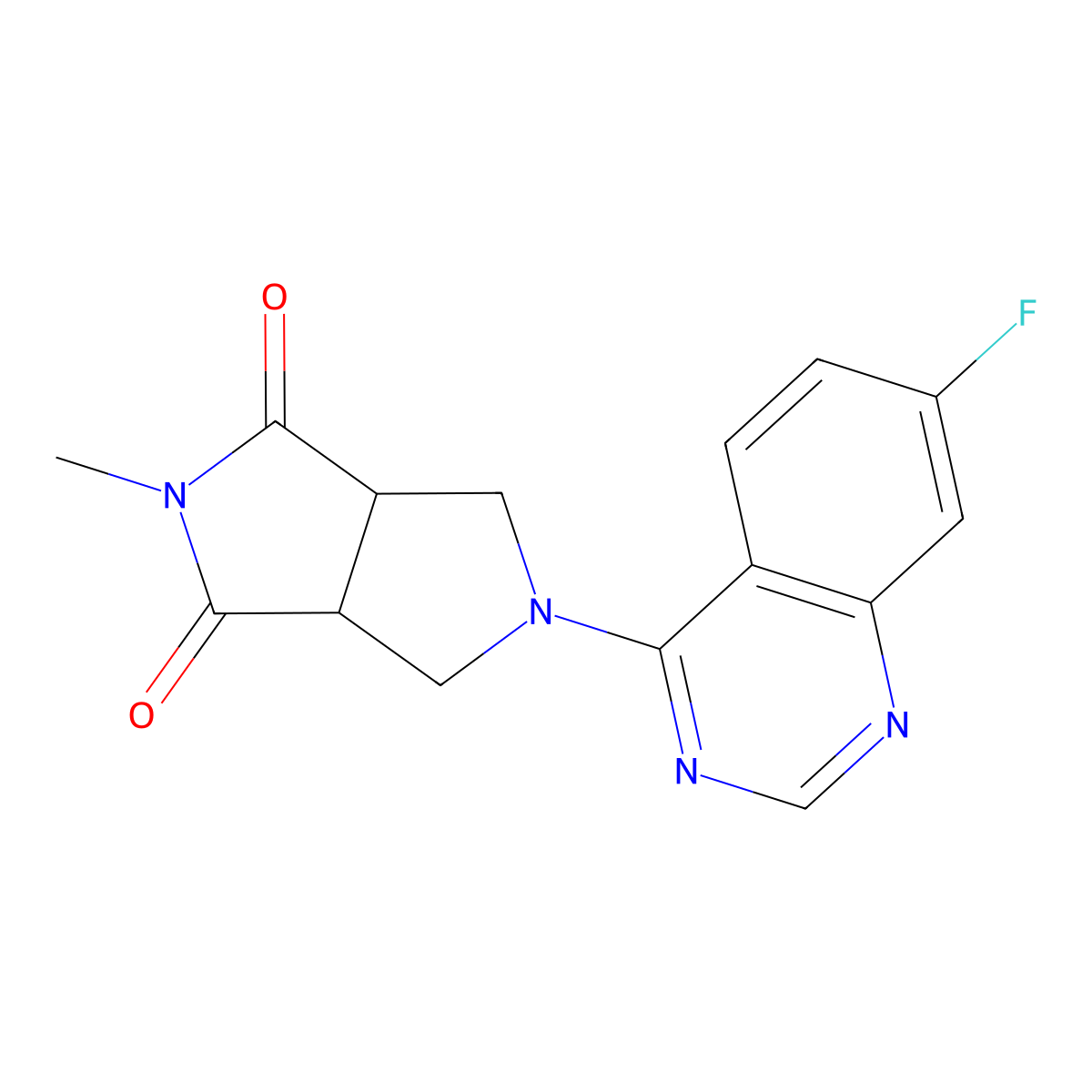 5-(7-Fluoroquinazolin-4-yl)-2-methyl-octahydropyrrolo[3,4-c]pyrrole-1,3-dione molecular structure, CAS 2415462-28-9