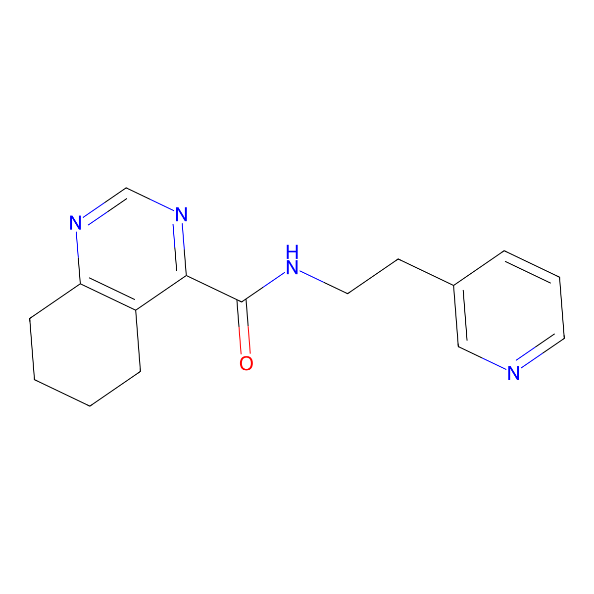 N-[2-(pyridin-3-yl)ethyl]-5,6,7,8-tetrahydroquinazoline-4-carboxamide molecular structure, CAS 2415462-52-9