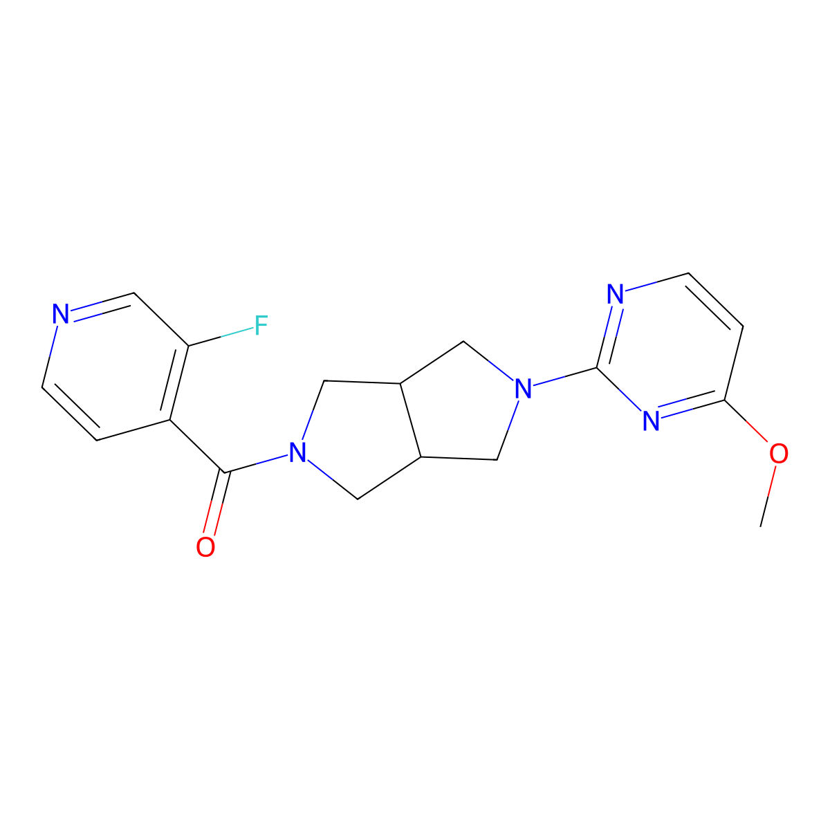2-[5-(3-Fluoropyridine-4-carbonyl)-octahydropyrrolo[3,4-c]pyrrol-2-yl]-4-methoxypyrimidine molecular structure, CAS 2415462-54-1