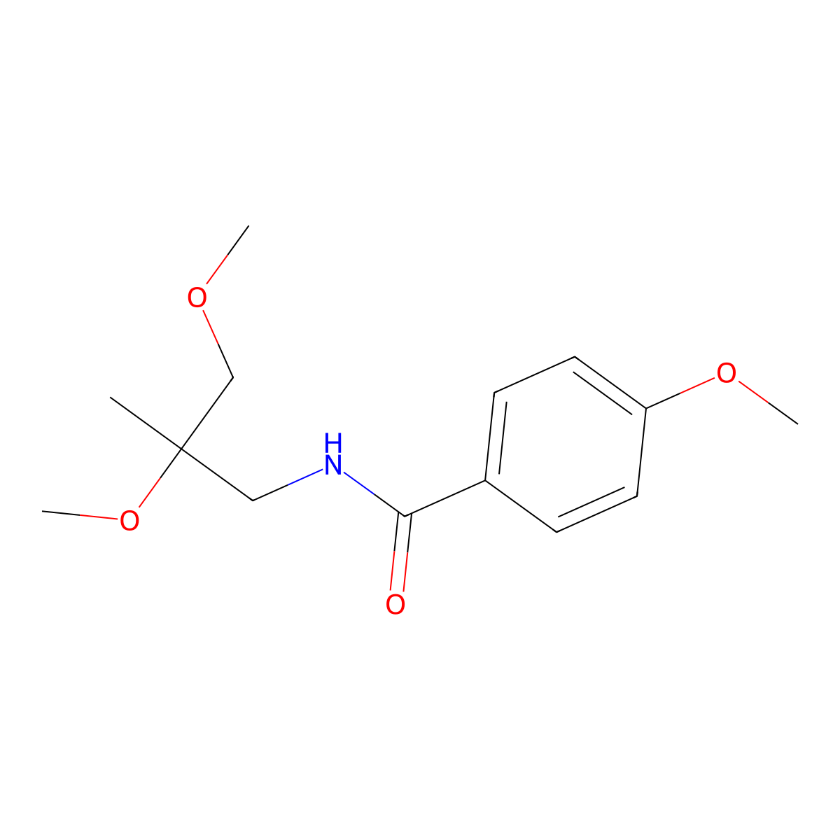 N-(2,3-dimethoxy-2-methylpropyl)-4-methoxybenzamide molecular structure, CAS 2415462-67-6