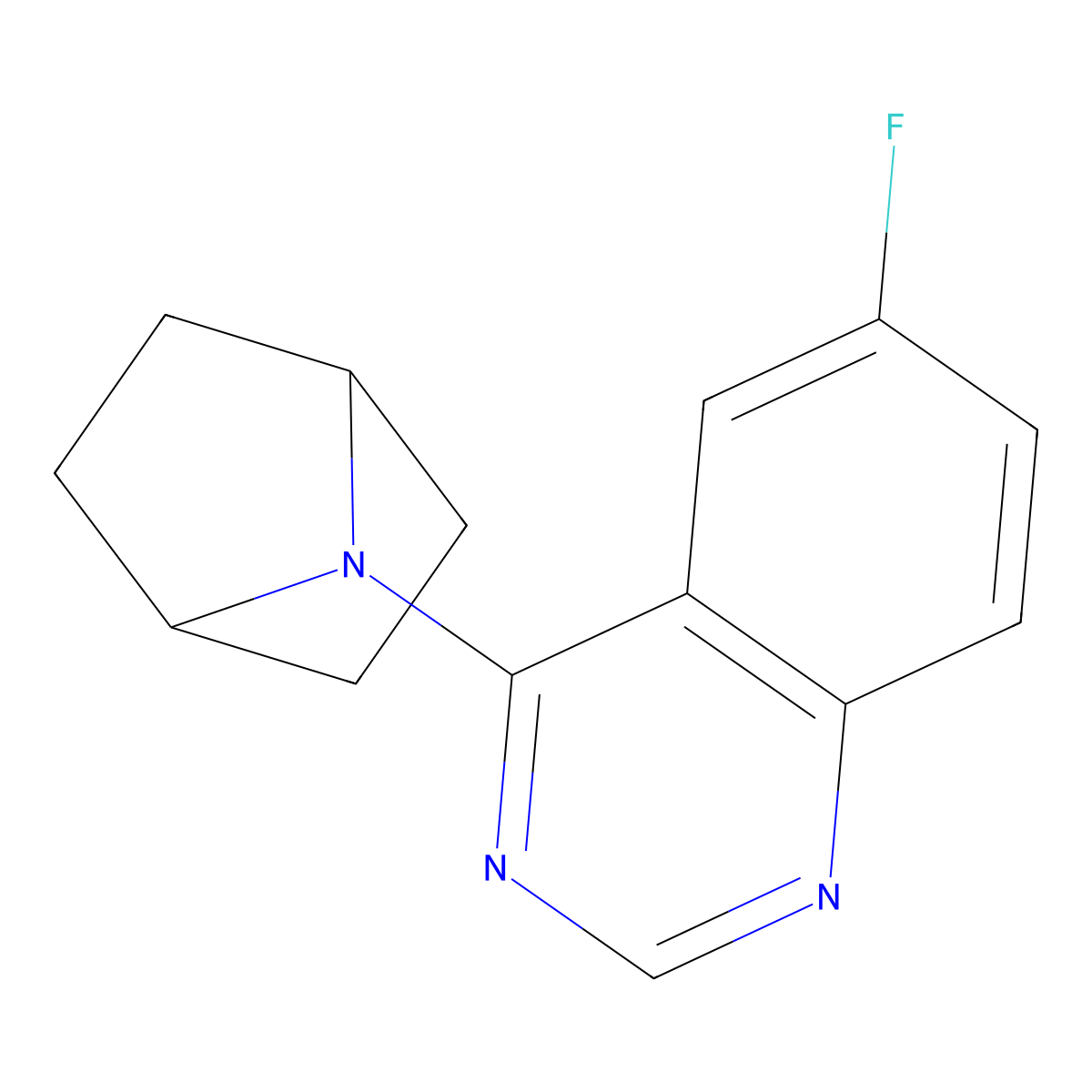 4-{7-Azabicyclo[2.2.1]heptan-7-yl}-6-fluoroquinazoline molecular structure, CAS 2415462-78-9
