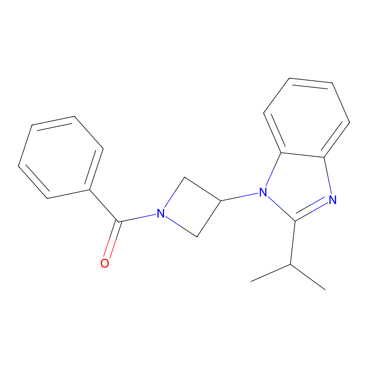 1-(1-benzoylazetidin-3-yl)-2-(propan-2-yl)-1H-1,3-benzodiazole molecular structure, CAS 2415462-88-1