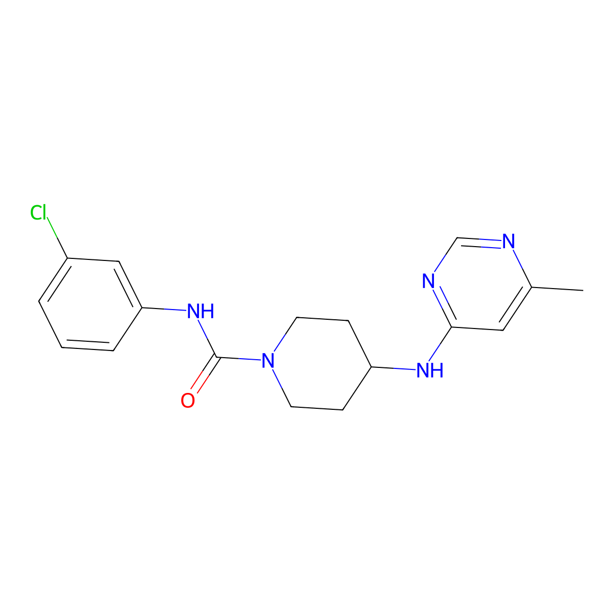 N-(3-Chlorophenyl)-4-[(6-methylpyrimidin-4-yl)amino]piperidine-1-carboxamide molecular structure, CAS 2415463-14-6