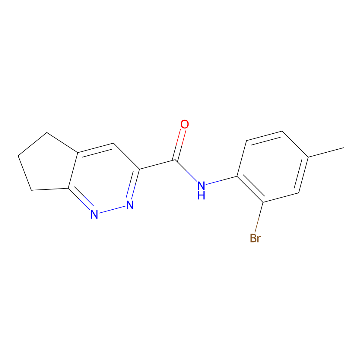 N-(2-bromo-4-methylphenyl)-5H,6H,7H-cyclopenta[c]pyridazine-3-carboxamide molecular structure, CAS 2415463-58-8