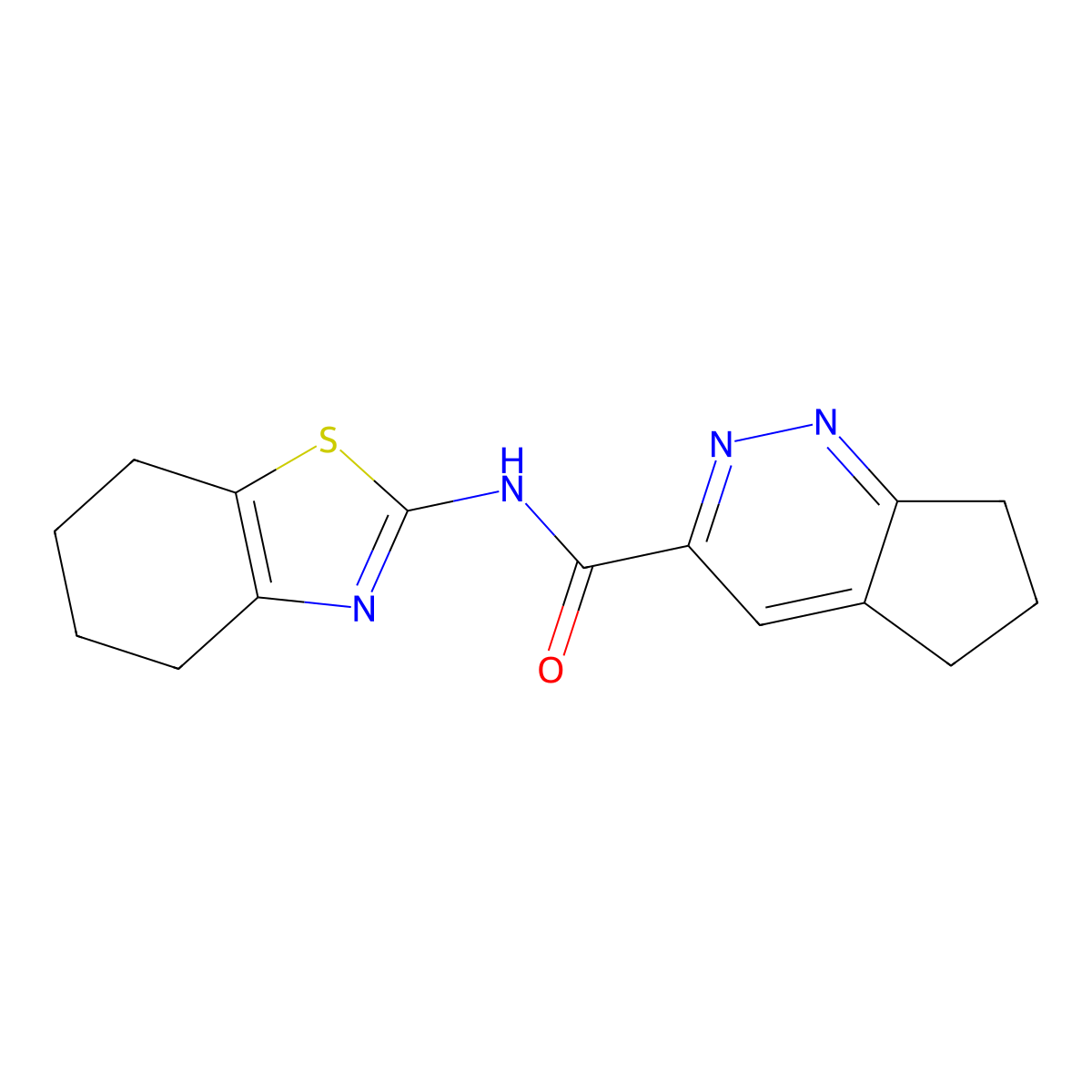 N-(4,5,6,7-tetrahydro-1,3-benzothiazol-2-yl)-5H,6H,7H-cyclopenta[c]pyridazine-3-carboxamide molecular structure, CAS 2415463-79-3