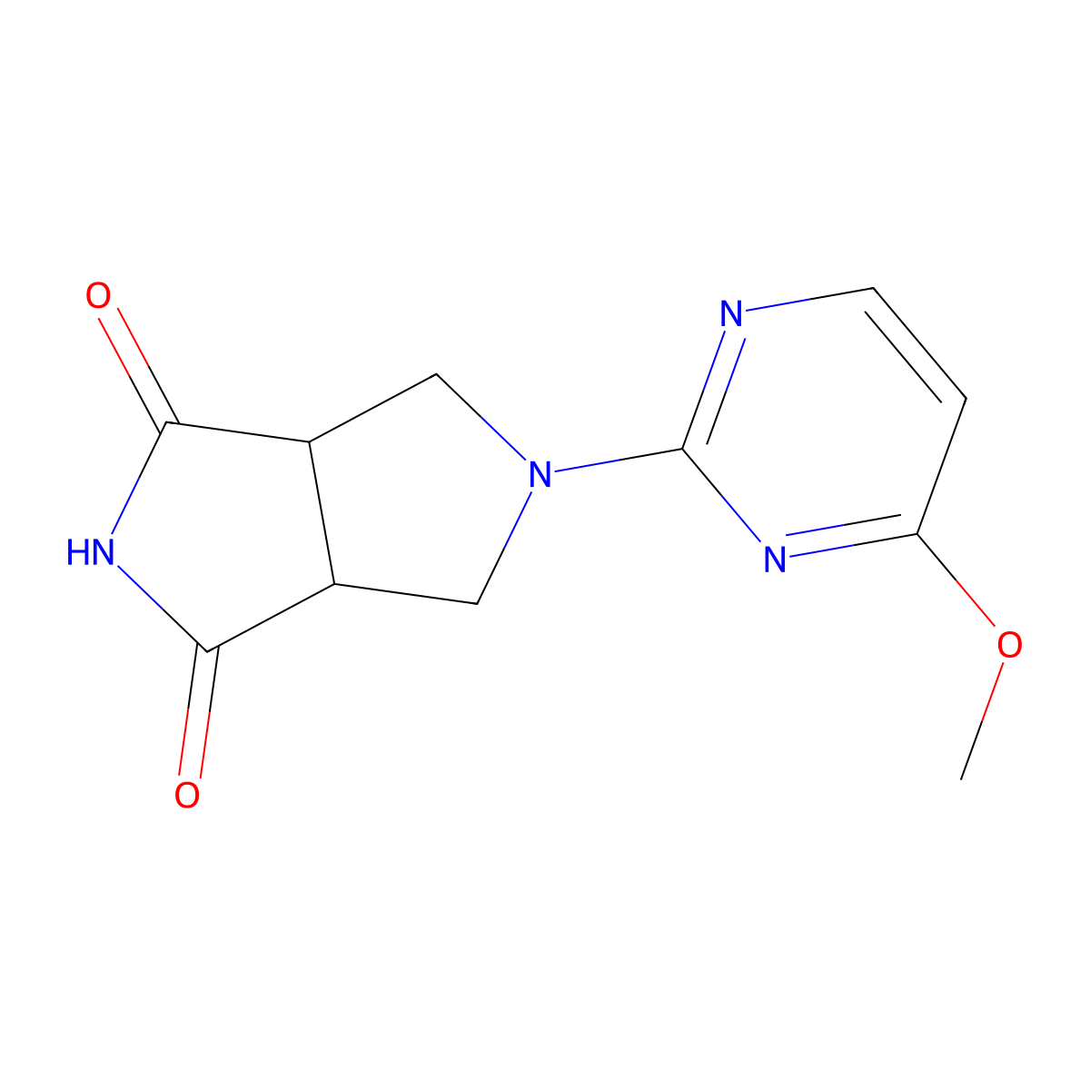 5-(4-Methoxypyrimidin-2-yl)-octahydropyrrolo[3,4-c]pyrrole-1,3-dione molecular structure, CAS 2415464-20-7