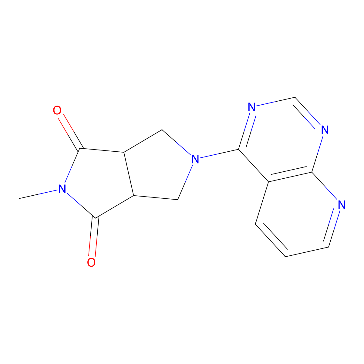 2-Methyl-5-{pyrido[2,3-d]pyrimidin-4-yl}-octahydropyrrolo[3,4-c]pyrrole-1,3-dione molecular structure, CAS 2415464-36-5